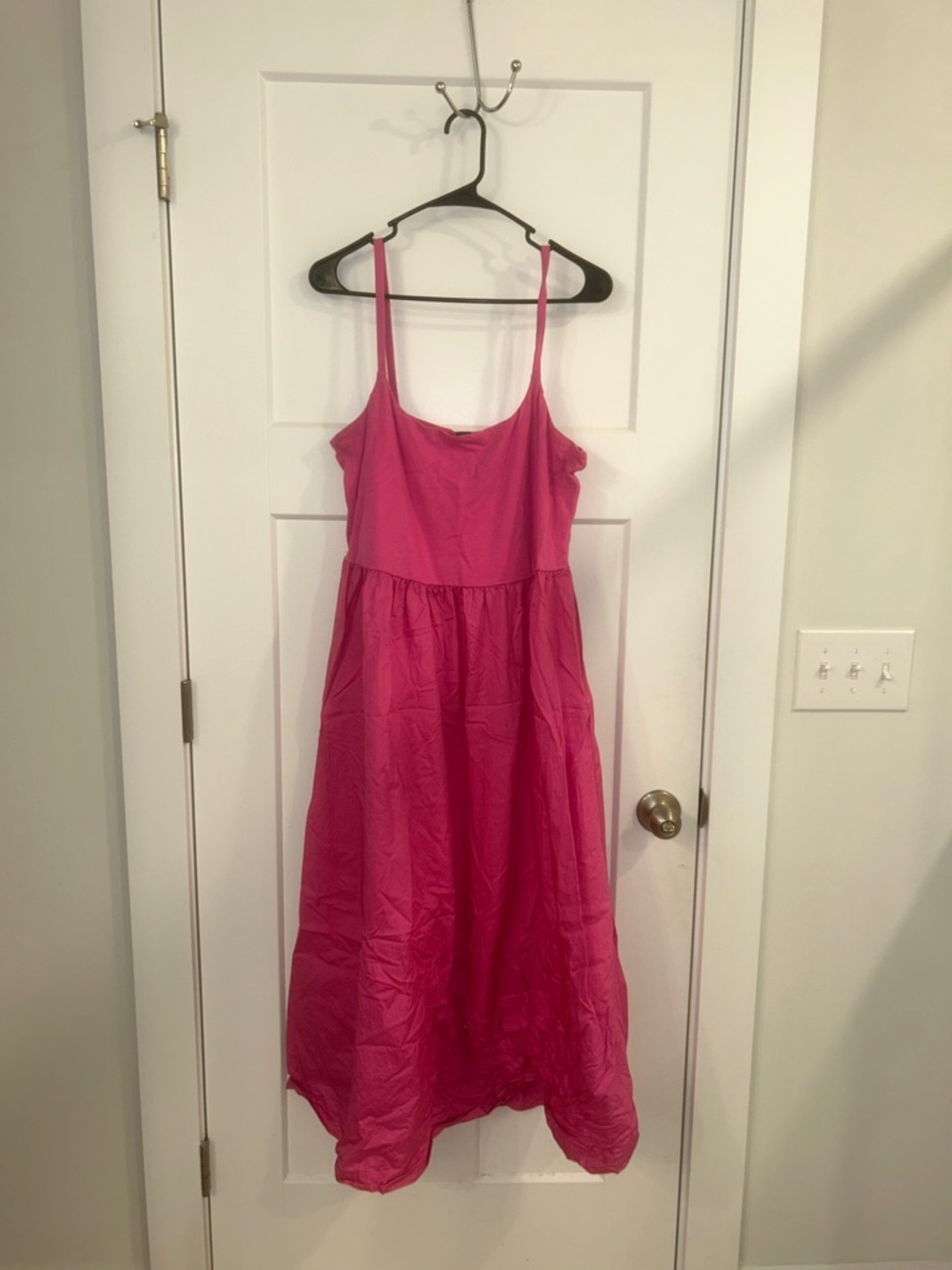 Old Navy Hot Pink Maxi Dress with Spaghetti Straps